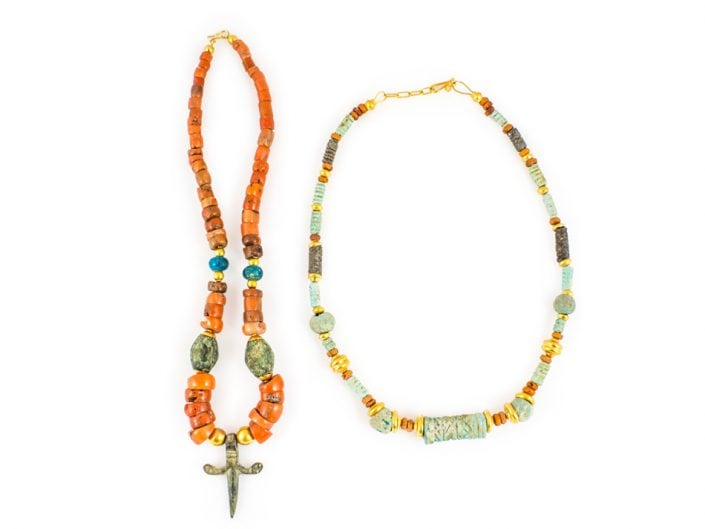 Ancient Roman Artifacts and Beads accented with 21k Gold