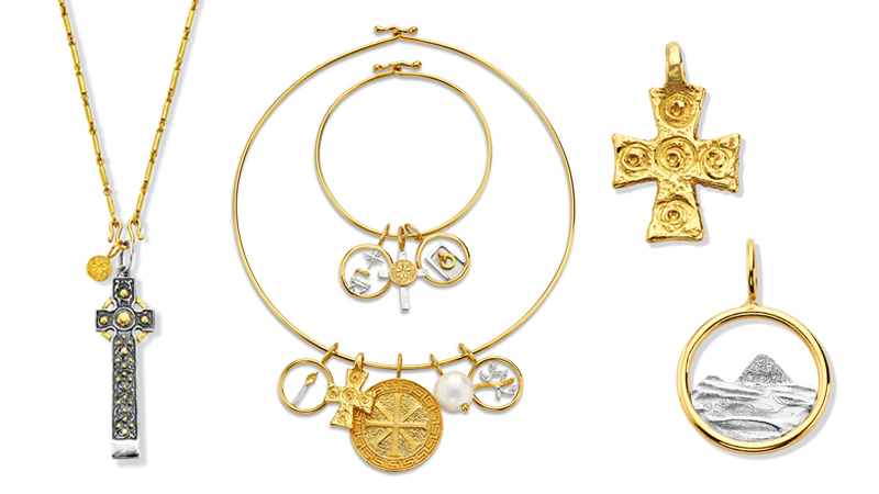 Christogram- Christogram charms and pendants each with a special meaning are crafted with 22k gold and sterling silver.